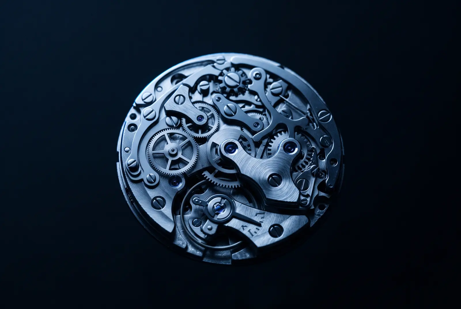 Cover-Illustration: das offene Werk einer mechanischen Uhr.